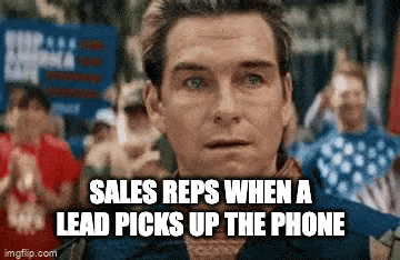Sales rep when following up a sale with hope
