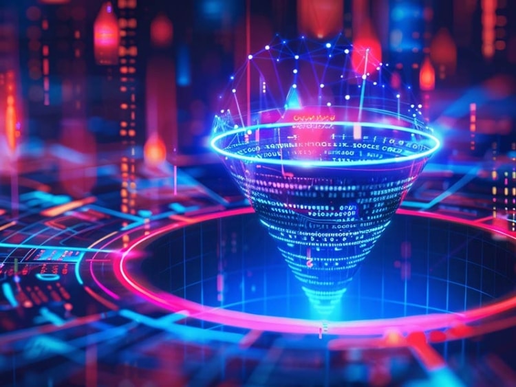 Sales funnel powered by artificial intelligence with Dynamic Stages and Statistics