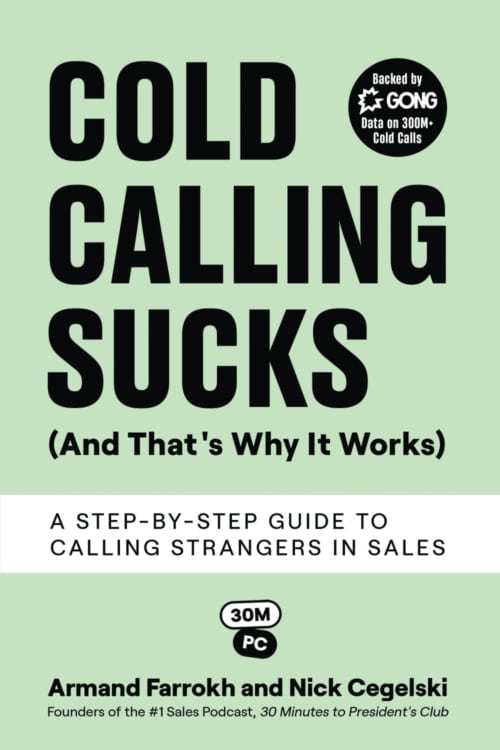 cold calling sucks book cover gong
