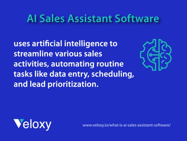 definition of ai sales assistant software graphic