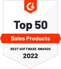 G2 top 50 sales products award 2022 badge