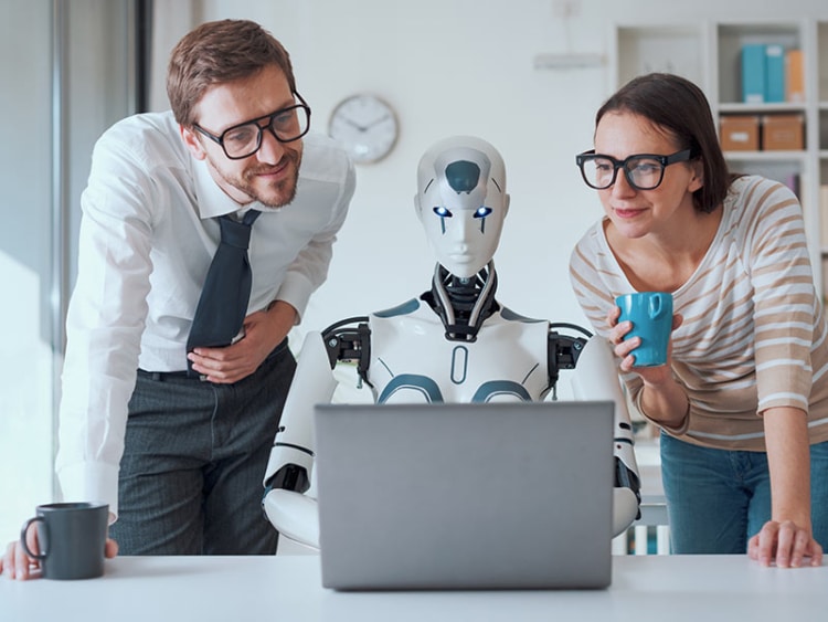 employees learning to use sales ai