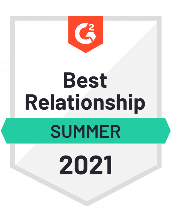 G2 best relationship summer 2021 badge