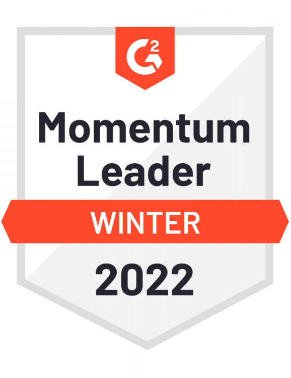 G2 momentum leader winter 2022 badge