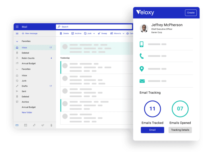 photo of veloxy sales email tool plugin