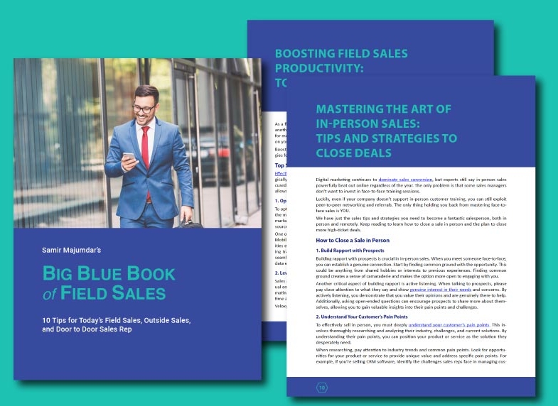 pages from the book The Big Blue Book of Field Sales