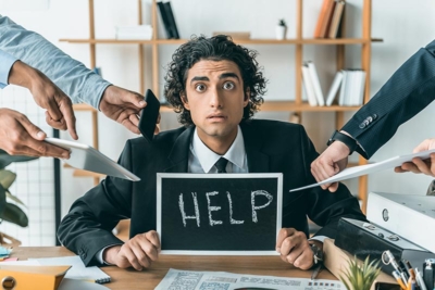 photo of a sales leader asking for help