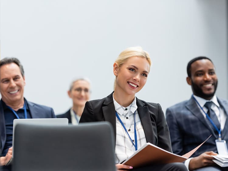 sales pros at a training seminar