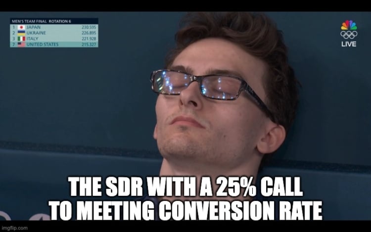cold calling meme about conversions