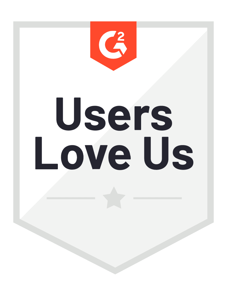 G2 users love us badge